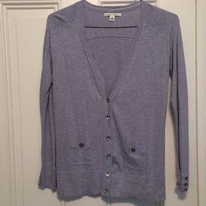 Banana Republic blue grey cardigan with buttons